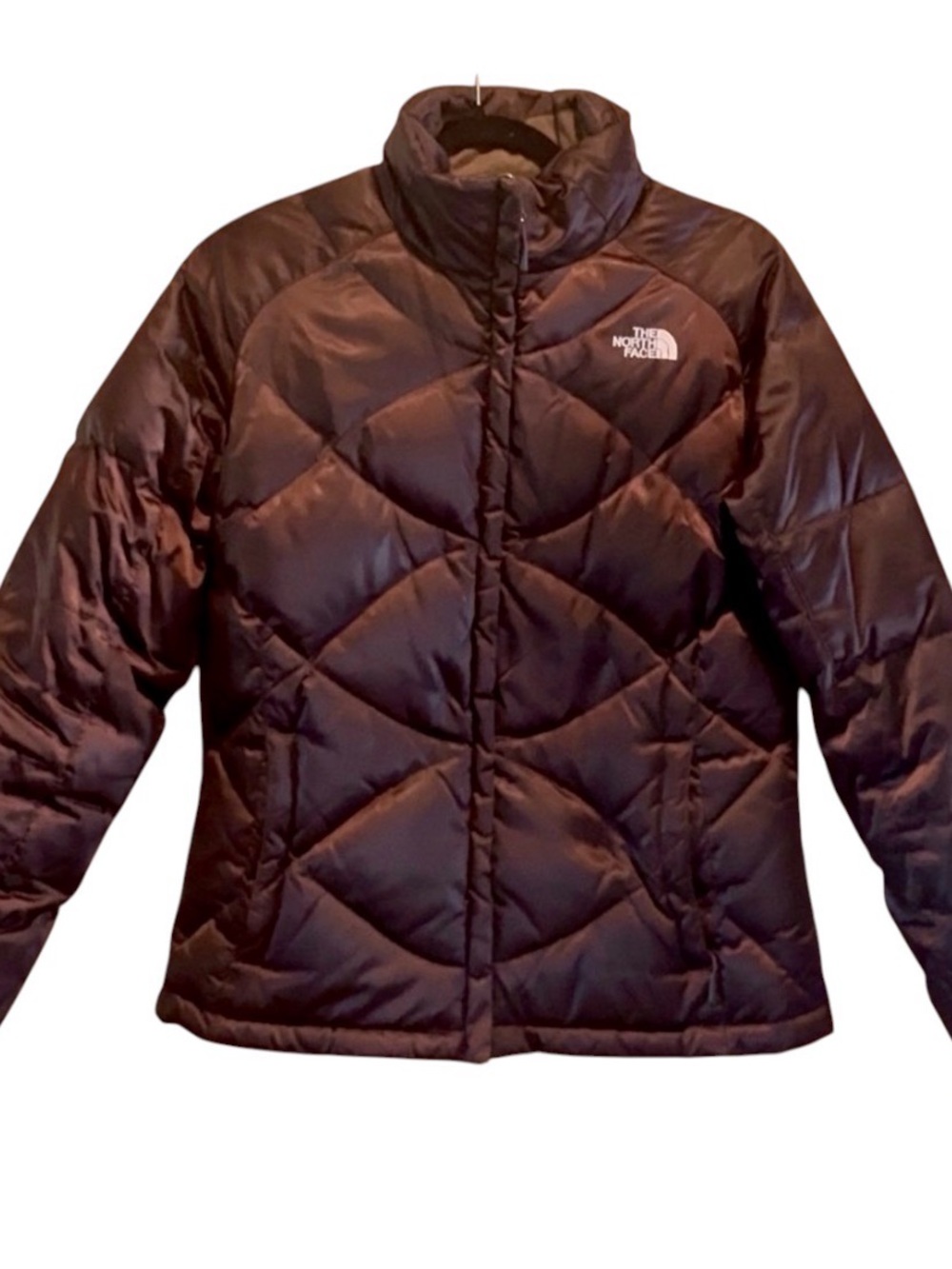 The North Face Women's Diamond-Quilt Ski Puff Jacket in Brown